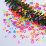 1 Bag Fluorescent English Alphabet Flakes For Epoxy Resin Mold Filling Multicolor Letter Resin Glitter Sequins Pigment Diy Jewel