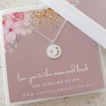 Layla 925 Sterling Silver Moon And Star Necklace 12MM On 45CM Chain