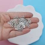 30PCS Metal Alloy Charms 2024 2025 Number Year Pendants Silver Color For Diy Jewelry Making Earrings Handmade Crafts Pendants Bu