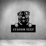 Rottweilers With Custom Text - 450MM Rust Coat