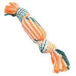 Puppy Teething Rope Cotton Tough Dog Rope Toy With Squeak Interactive Play