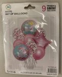 Unicorn Pink Balloons 9 Pieces