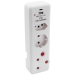 3-WAY Medium Surge Adaptor – Schuko With Type-c + USB