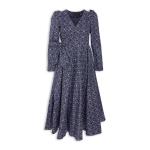 Blue Shweshwe Wrap Dress