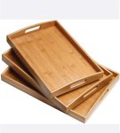 Wooden Bamboo Serving Tray Serving Set