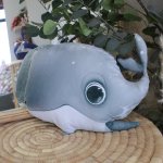 Shaped Pillow Blue Big Eyed Whale