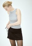 Ribbed Vest Top - Grey
