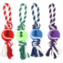 Tennis Ball On Rope Dog Toy Colour May Vary