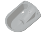 Julia Anatomic Bath With Plug - Grey Star