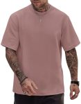 Herberton Men Lightweight T-Shirt Round Neck Top Gym Crewneck Oversized Short Sleeve Cotton Trainning Loose Fit Mid-weight Tshir