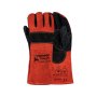 Pioneer Safety Gloves Heat Resistant Leather Air Cushioned Black/red Braai 35CM