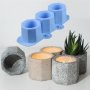 Octagonal Silicone Mold Concrete Fleshy Flower Pot Candlestick Mold Ceramic Clay Diy Crafts Mold Diy Flower Pot Mold