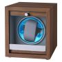 USB Powered Single Watch Winder With Glass Door-led Backlit Walnut Finish