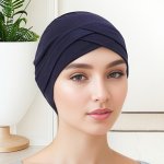 Solid Color Forehead Crisscross Undercap Lightweight Elastic Base Cap Versatile Inner Hijab Cap For Women