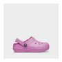 Crocs Classic Lined Clog In Pink - Pink / 1