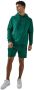 - Men's Active Hoodie & Short Tracksuit Set - Dark Green