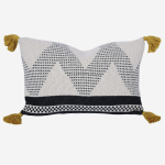 Knitted Scatter - Mustard Tassels