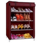 Dustproof Non Woven Fabric Shoes Rack - Green