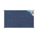 Parrot Bulletin Board Ribbed Aluminium Frame 1500X900MM – Denim – BD0661C