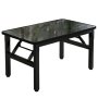 Folding Rectangular Dining Table Simple Stall Coffee Table For Rental Housing Dormitories Outdoor Square Table 60 X 40 Cm Black