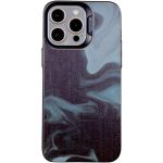 Phone Case With Black And Green Marble Swirl Pattern - 14 Pro Max - Black