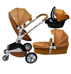 High Landscape 360 Stroller With Car Seat Brown - Hot Mom & Cool Dad