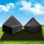 Easy-install Black Sun Shade Net With Reinforced Edges - Uv Protection & Heat Insulation For Patio Deck Balcony Rv - Waterproof