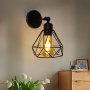 1PC Black Wall Lamp That Can Swing Industrial Retro Wall Lamp Used In Bedrooms Kitchens Bathrooms 240 Degree Adjustable Wall Lamp