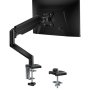 Wali Single Monitor Mount Gas Spring Monitor Arm For 17-34 Inch Screens Adjustable Computer Monitors Stand Up To 26.4LBS With Clamp And Grommet Bas