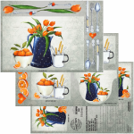Deco Print Kitchen Set Ml Orange & Tulip