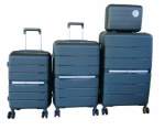 Smte Unbreakable Travel Luggage 4 Piece Suitcases Spinner Dark Green With Keychain