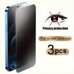 3PCS Full Cover Privacy Glass For Iphone 14 15 Pro Max Screen Protector For Iphone 13 12 11 14 15PRO XS Max Xr X