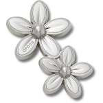 Silver Double Flower Cluster Jibbitz - Multi Osfa