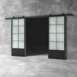 Glass Barn Door D13 Custom Size - 2100 X 1500 X 25MM Frosted Glass