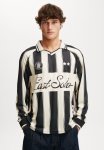 Cotton On Long Sleeve Soccer Jersey - Black white east Soho