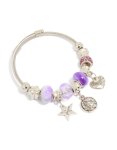 Silver Moon Star & Heart Charm Bracelet