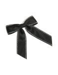 Black Diamante Edge Bow Clip