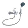 Wall Mounted Bathroom Mixer Tap With Handheld Shower Head