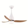 Ceiling Fan Light With Wooden Blades Natural Wood & White- FLWD002