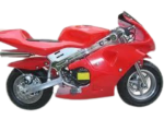 50CC 2 Stroke Air Cooled 3HP Pocketbike - Red Cag Model Ages 4-13 Years +