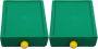 2PCS Green Desktop Organizer Storage Boxes For Office Accessories