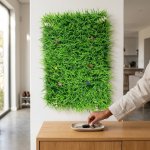 Indoor Decorative Artificial Grass Wall Green Leaf Panel