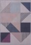 Baby Pink Geometric Polyester Print Rug 160X230CM