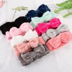 Facial Bowknot Makeup Headband Fleece Skin Care Bow Hair Band For Washing Face Skincare
