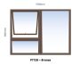 Aluminium Window Top Hung 1 Vent PT129 Ibuild Bronze W1200MM X H900MM