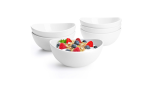 6 Inch Porcelain 18 Oz Bowls Set Of 6 For Soup Cereal Fruits Rice - Microwave Dishwasher And Oven Safe - White - Smartware