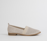 Flat Brogue - 8 Cream