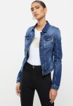 Guess Mid Wash Denim Jacket - Blue
