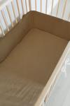 Hazelnut Muslin Cot Bumper - Cover & Inner
