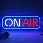 Ajoyferris On Air Neon Sign For Wall Decor Recording Neon Lights Dimmable Live Streaming LED Sign On Air Light Signs For Man Cav